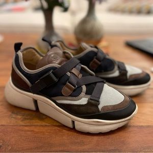 Chunky Sport-Casual Women's Sneaker - Brown & Black